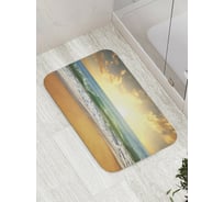 Коврик противоскользящий JoyArty "Волны на рассвете" для ванной, сауны, бассейна, bath_10251