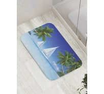 Коврик противоскользящий JoyArty "Белоснежные парусники" для ванной, сауны, бассейна, bath_8663