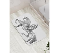 Коврик противоскользящий JoyArty "Бронированный рыцарь" для ванной, сауны, бассейна, bath_14700