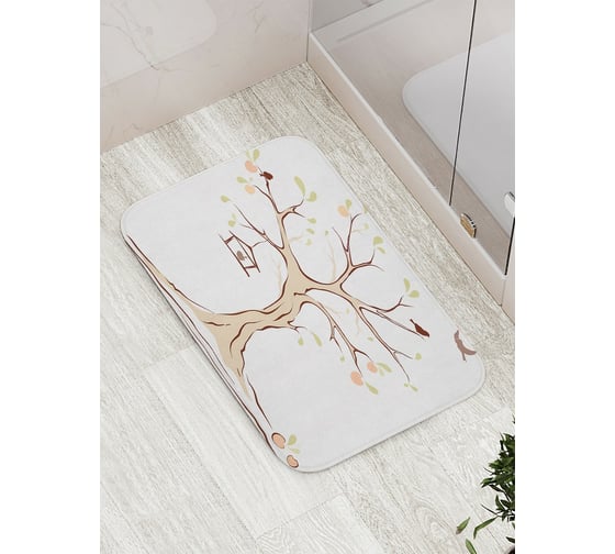 Коврик противоскользящий JoyArty "Скворечник на дереве" для ванной, сауны, бассейна, bath_13469 1