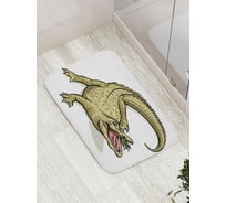 Коврик противоскользящий JoyArty "Злой крокодил" для ванной, сауны, бассейна, bath_13396