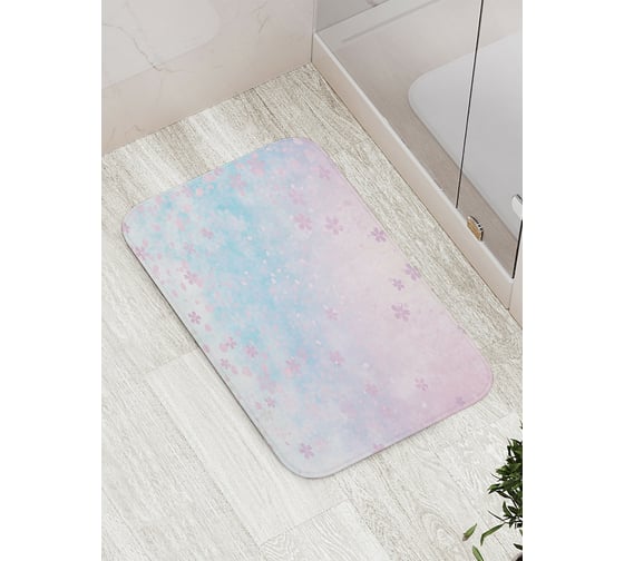 Коврик противоскользящий JoyArty "Цветочный дождь" для ванной, сауны, бассейна, bath_14289 1