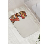 Коврик противоскользящий JoyArty "Африканский бодиарт" для ванной, сауны, бассейна, bath_17561