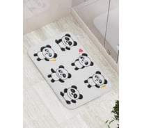 Коврик противоскользящий JoyArty "Обаятельные панды" для ванной, сауны, бассейна, bath_17658