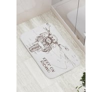 Коврик противоскользящий JoyArty "Продолжай кататься" для ванной, сауны, бассейна, bath_17788