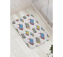 Коврик противоскользящий JoyArty "Телевизионный сон" для ванной, сауны, бассейна, bath_13187