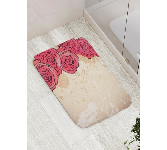Коврик противоскользящий JoyArty "Мост из роз" для ванной, сауны, бассейна, bath_17033 1