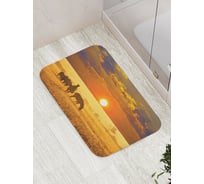 Коврик противоскользящий JoyArty "Зебры на закате" для ванной, сауны, бассейна, bath_17573