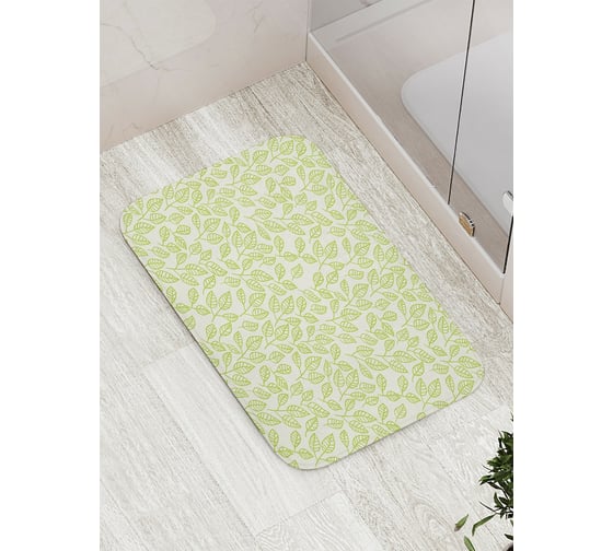 Коврик противоскользящий JoyArty "Лиственный узор" для ванной, сауны, бассейна, bath_13301 1