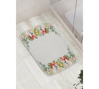 Коврик противоскользящий JoyArty "Цветочные узоры" для ванной, сауны, бассейна, bath_15969