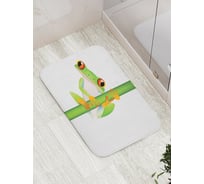 Коврик противоскользящий JoyArty "Наблюдательная квакша" для ванной, сауны, бассейна, bath_15244