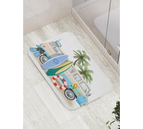 Коврик противоскользящий JoyArty "Серфы в готовности" для ванной, сауны, бассейна, bath_15642