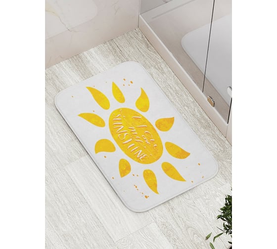 Коврик противоскользящий JoyArty "Солнце признаний" для ванной, сауны, бассейна, bath_19578 1