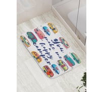 Коврик противоскользящий JoyArty "Счастливый кемпер" для ванной, сауны, бассейна, bath_25803