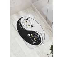 Коврик противоскользящий JoyArty "Коты Инь и ян" для ванной, сауны, бассейна, bath_18575