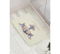Коврик противоскользящий JoyArty "Старый моряк с якорем" для ванной, сауны, бассейна, bath_15959