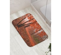 Коврик противоскользящий JoyArty "Красный лес" для ванной, сауны, бассейна, bath_18831