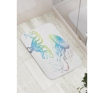 Коврик противоскользящий JoyArty "Осьминог и медуза" для ванной, сауны, бассейна, bath_15058