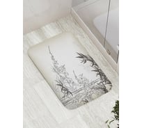 Коврик противоскользящий JoyArty "Цветущее дерево с пальмами" для ванной, сауны, бассейна, bath_10013