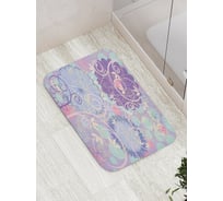 Коврик противоскользящий JoyArty "Спирали с цветами" для ванной, сауны, бассейна, bath_30900