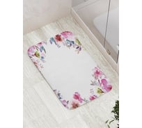 Коврик противоскользящий JoyArty "Рама из цветов" для ванной, сауны, бассейна, bath_28404