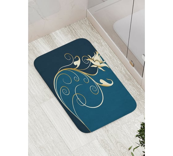 Коврик противоскользящий JoyArty "Золотой цветок" для ванной, сауны, бассейна, bath_29866 1