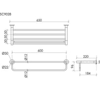 Полка для полотенец Sancos Base вороненая сталь, арт. SC9028GG