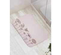 Коврик противоскользящий JoyArty "Цветы на розовом фоне" для ванной, сауны, бассейна, bath_79810