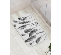 Коврик противоскользящий JoyArty "Перья повсюду" для ванной, сауны, бассейна, bath_20244