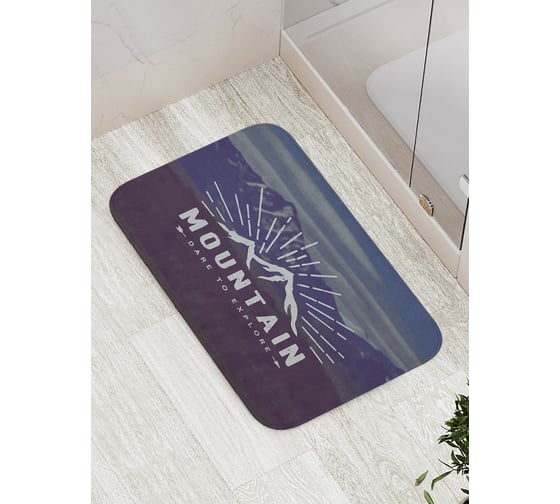 Коврик противоскользящий JoyArty "Исследование гор" для ванной, сауны, бассейна, bath_41750 1