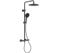 Душевая стойка с термостатом Sancos Etna, черный матовый, арт. SC9007MB