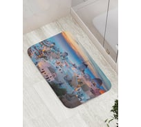 Коврик противоскользящий JoyArty "Остров Санторини" для ванной, сауны, бассейна, bath_7742