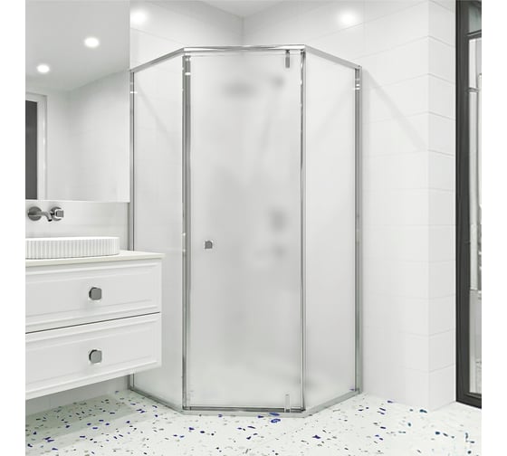 Душевой уголок RGW 100х100х195 HO-088 Трапеция/Хром/Матовое/8 мм (2 уп.) 350608800-21 1