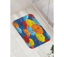 Коврик противоскользящий JoyArty "Зонтики радужных цветов" для ванной, сауны, бассейна, bath_21352