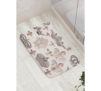 Коврик противоскользящий JoyArty "Короны и орнамент" для ванной, сауны, бассейна, bath_10790