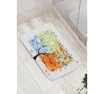 Коврик противоскользящий JoyArty "Квадратное дерево" для ванной, сауны, бассейна, bath_19661