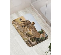Коврик противоскользящий JoyArty "Агрессия леопардов" для ванной, сауны, бассейна, bath_21745