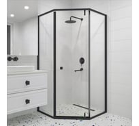 Душевой уголок RGW 100х100х195 HO-088-B Трапеция/Чёрный/Прозрачное/8 мм (2 уп.) 350608800-14