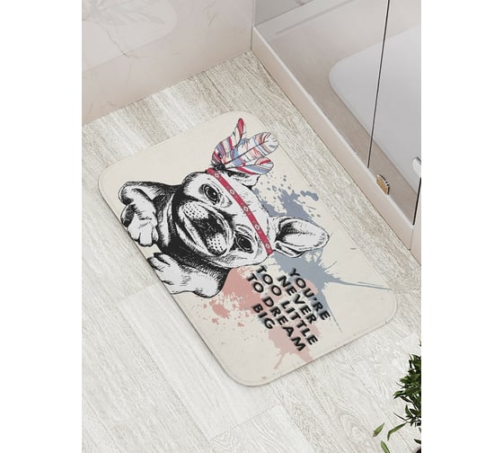 Коврик противоскользящий JoyArty "Мечта собаки" для ванной, сауны, бассейна, bath_30823 1