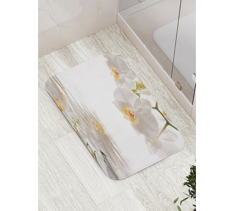Коврик противоскользящий JoyArty "Орхидея ожидает" для ванной, сауны, бассейна, bath_2287
