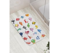 Коврик противоскользящий JoyArty "Морские обитатели" для ванной, сауны, бассейна, bath_9062