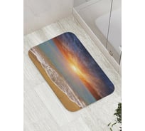 Коврик противоскользящий JoyArty "Пламенный морской закат" для ванной, сауны, бассейна, bath_6996