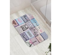 Коврик противоскользящий JoyArty "Париж для путешествий" для ванной, сауны, бассейна, bath_19042