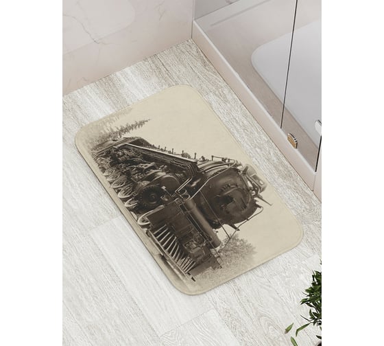 Коврик противоскользящий JoyArty "Величие поезда" для ванной, сауны, бассейна, bath_22394