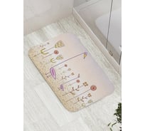 Коврик противоскользящий JoyArty "Фламинго на лугу" для ванной, сауны, бассейна, bath_31415