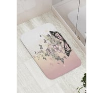 Коврик противоскользящий JoyArty "Ураган бабочек" для ванной, сауны, бассейна, bath_2665