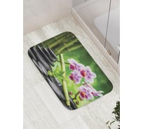 Коврик противоскользящий JoyArty "Бамбук и цветы" для ванной, сауны, бассейна, bath_2604