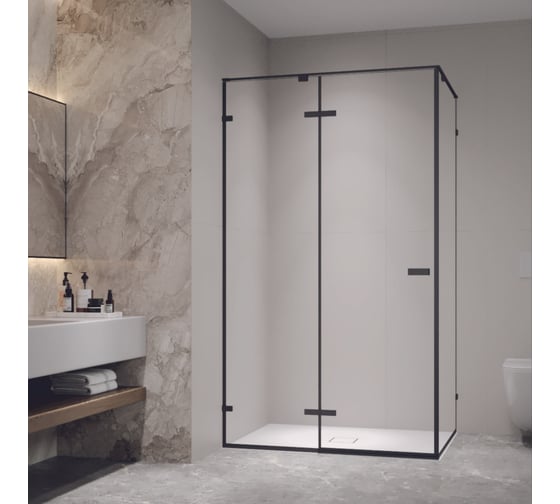 Душевой уголок RGW 160х100х200 SV-040-B Прямоуг./Чёрный/Прозрачное/8 мм (2 уп.) 353204060-14 1