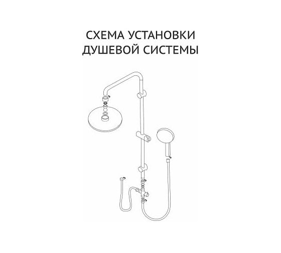 Душевая система RAIN верхний душ 1 режим, ручной душ 3 режима, хром 546-051