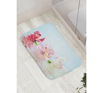 Коврик противоскользящий JoyArty "Плавающие цветы" для ванной, сауны, бассейна, bath_2602